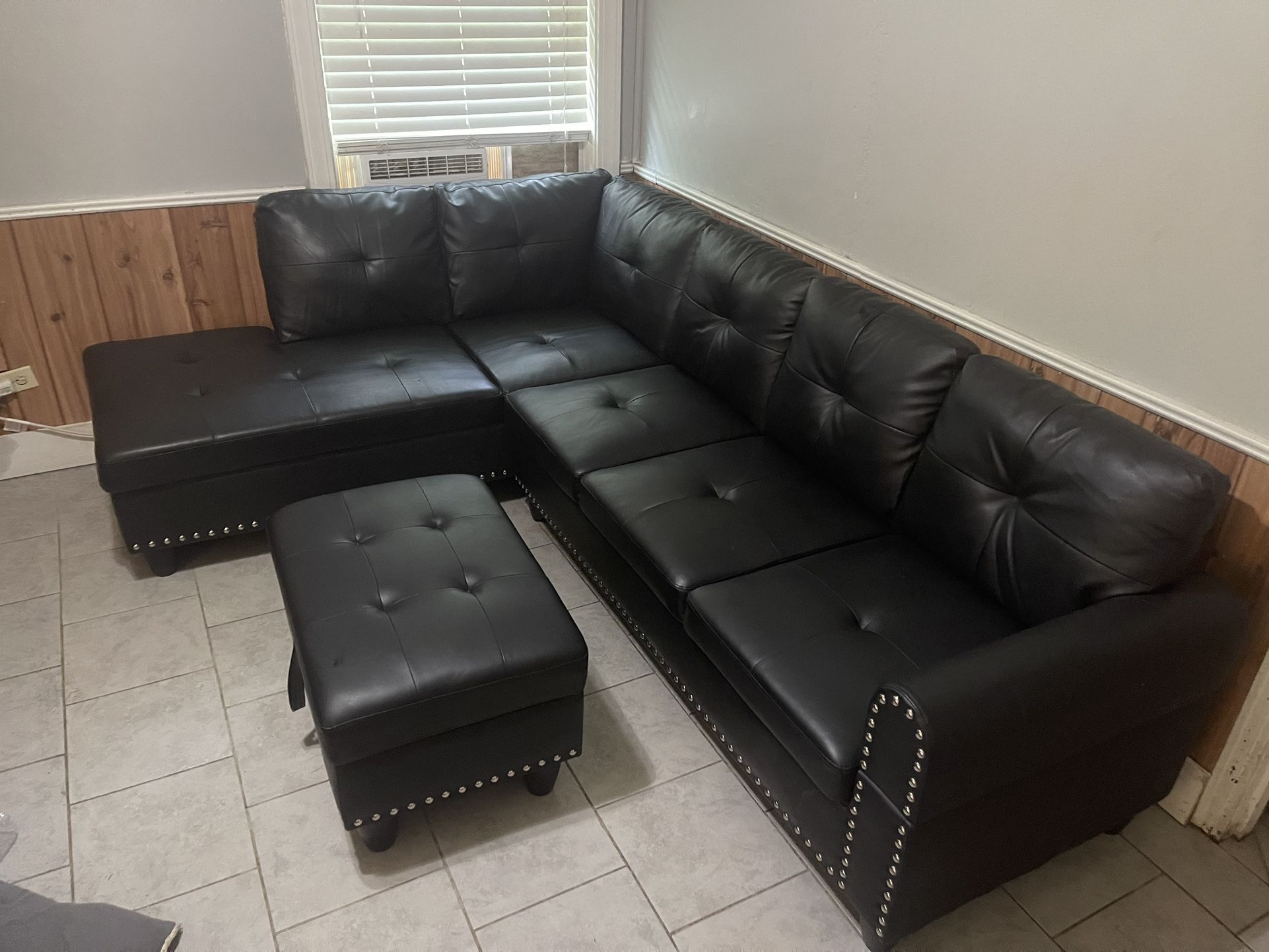 Leather Sectional Like New