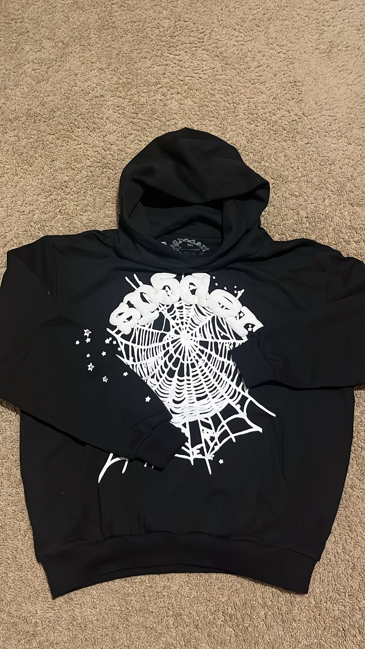 Black And White Sp5der Hoodie (size M)