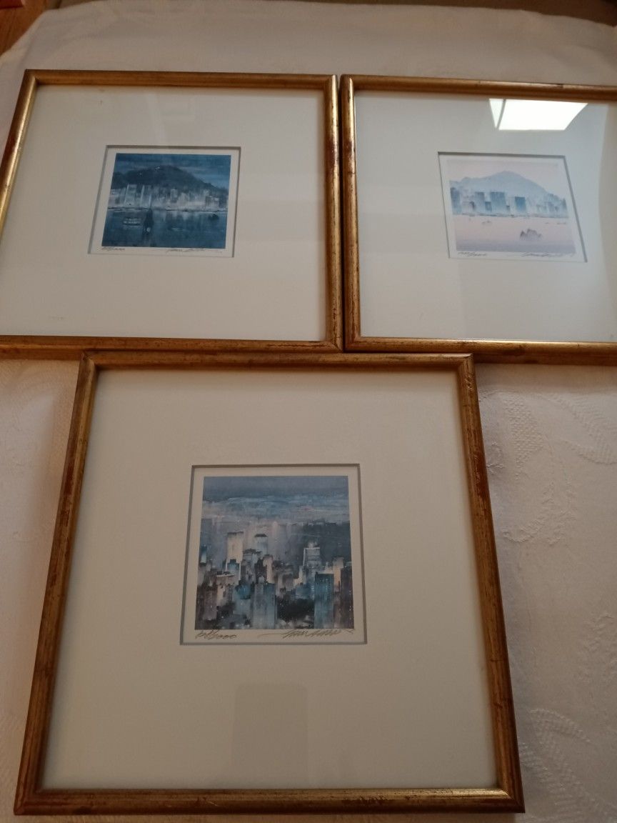 Framed Prints Signed & Numbered Set of 3
