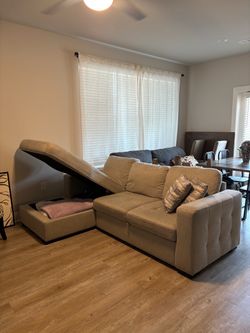 Grey sectional sofa