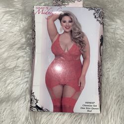 chemise red set