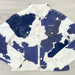 Off-White Cow Print Denim Jacket (Virgil Abloh, FW20)
