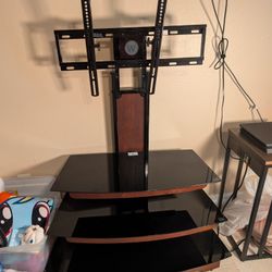 TV Stand / Entertainment Center (Glass And Cherry Wood)