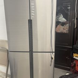  16.4 cu. ft. Quad French Door Freezer Refrigerator in Stainless Steel, Fingerprint Resistant