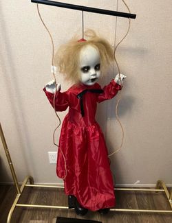 Haunted Hill Farm Animated Hanging Marionette Girl Halloween Prop 98401-GIRL1-HA
