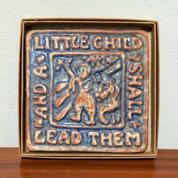 In Box Vintage Peaceful Kingdom Ceramic Tile By Moravian Pottery And Tile Works Accent Decor Collection
