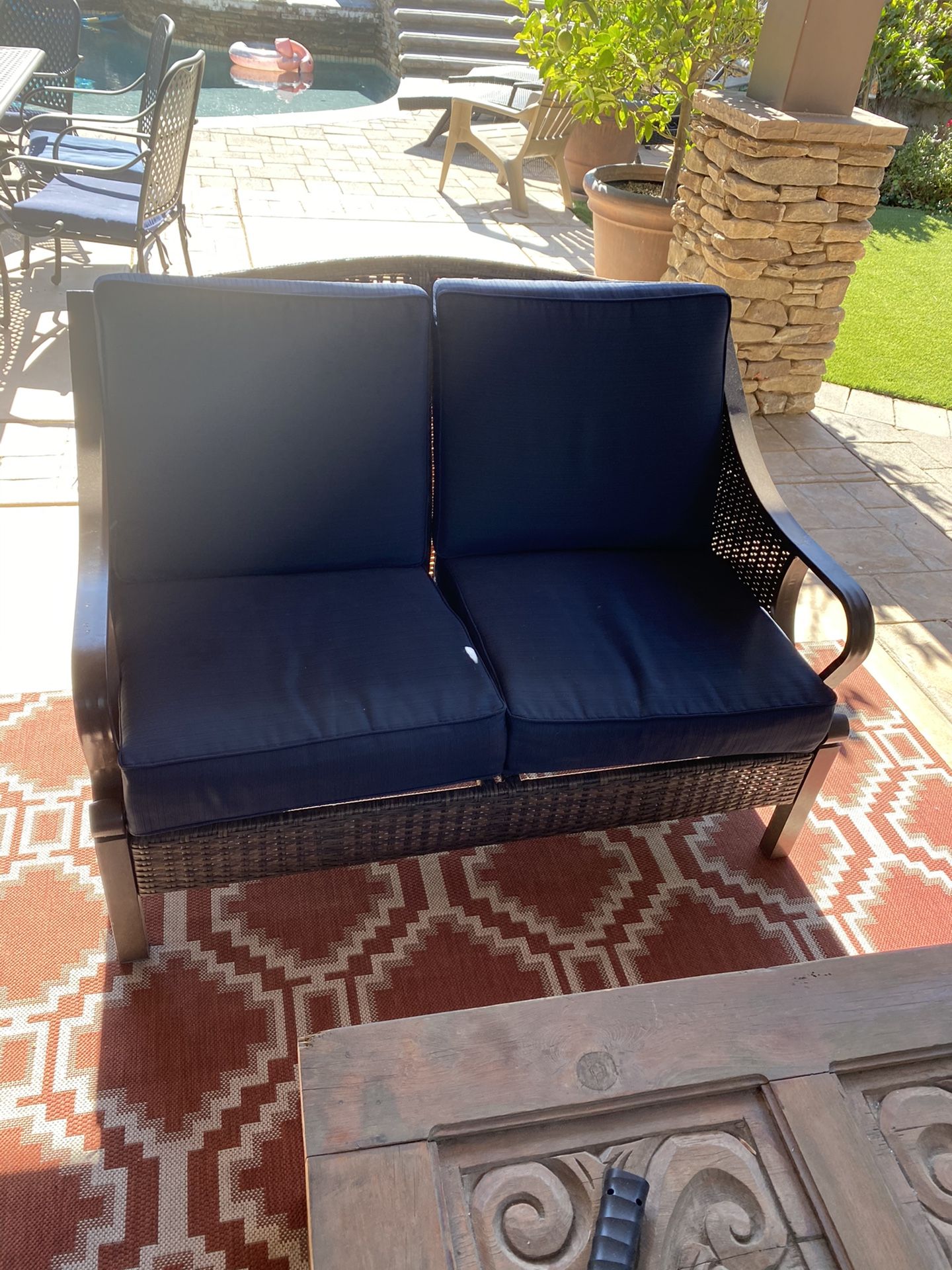 Couch, two chairs and coffee table