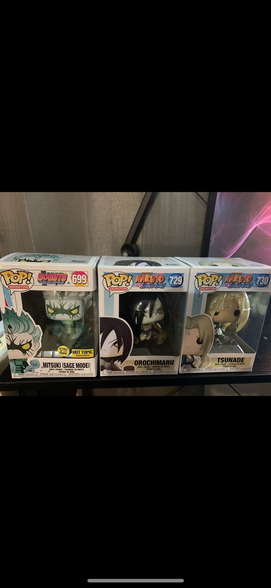 Naruto Funko Pop Tsunade Mitsuki, And Orochimaru 