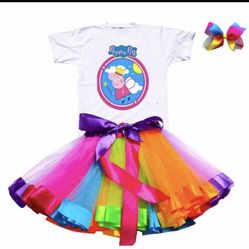 Peppa Pig 5T Party Outfit Tutu Set