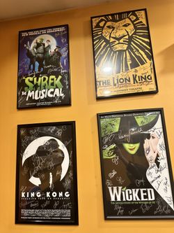 4 Signed Broadway Posters 