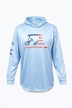 Baby Blue USA Lightweight Hoodie