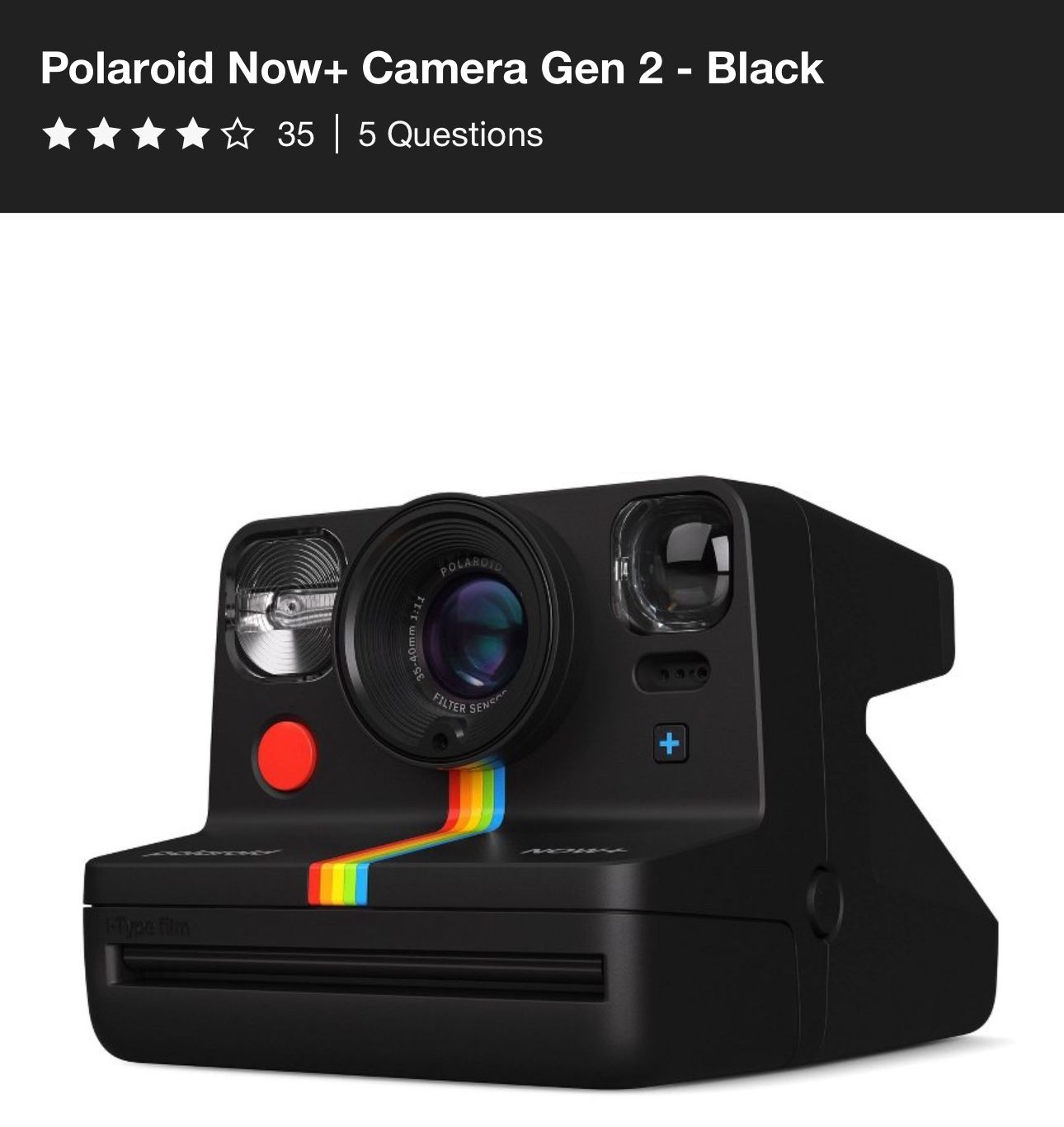 Polaroid Now + Camera Gen 2 