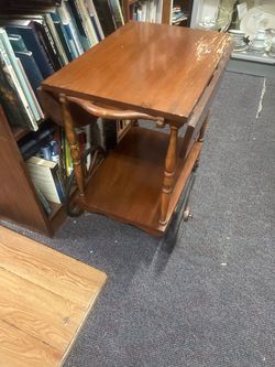 Antique big wheel teacart