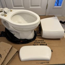FREE Working Eljer Titan Elongated Chair Height Toilet READ POST 