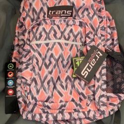 NEW TRANS JANSPORT BACKPACK PINK WITH GRAY 