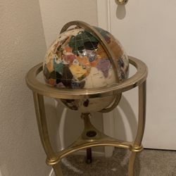 Globe (Multi-colored) Rare Marble Spinning Globe