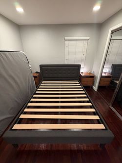 Nectar Bed Frame with Headboard - Charcoal