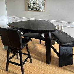 Table With Benches And Chair 