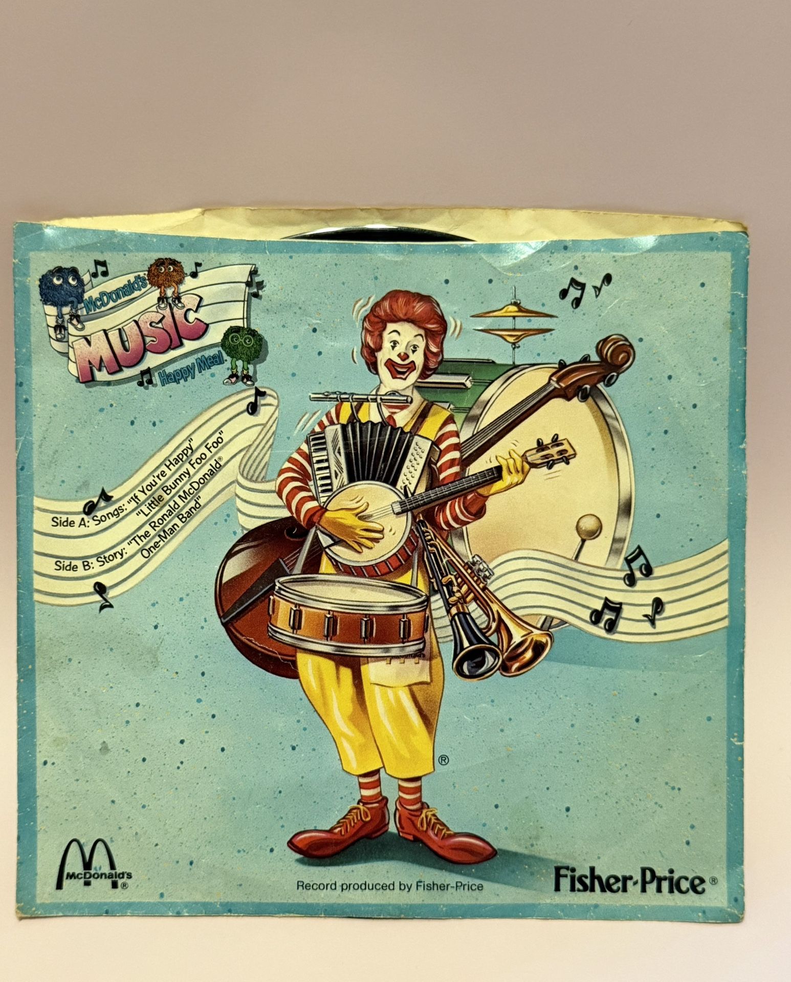 McDONALDS HAPPY MEAL Fisher Price (1985) 7" 33 RPM Record