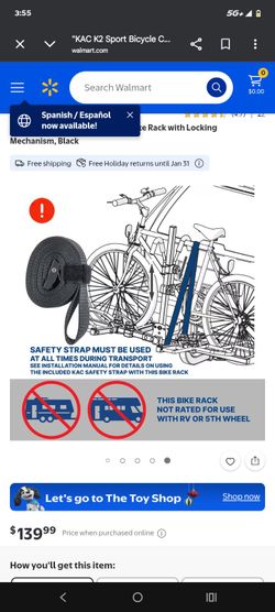 Kac 2 bicycle rack for 2in hich reciever