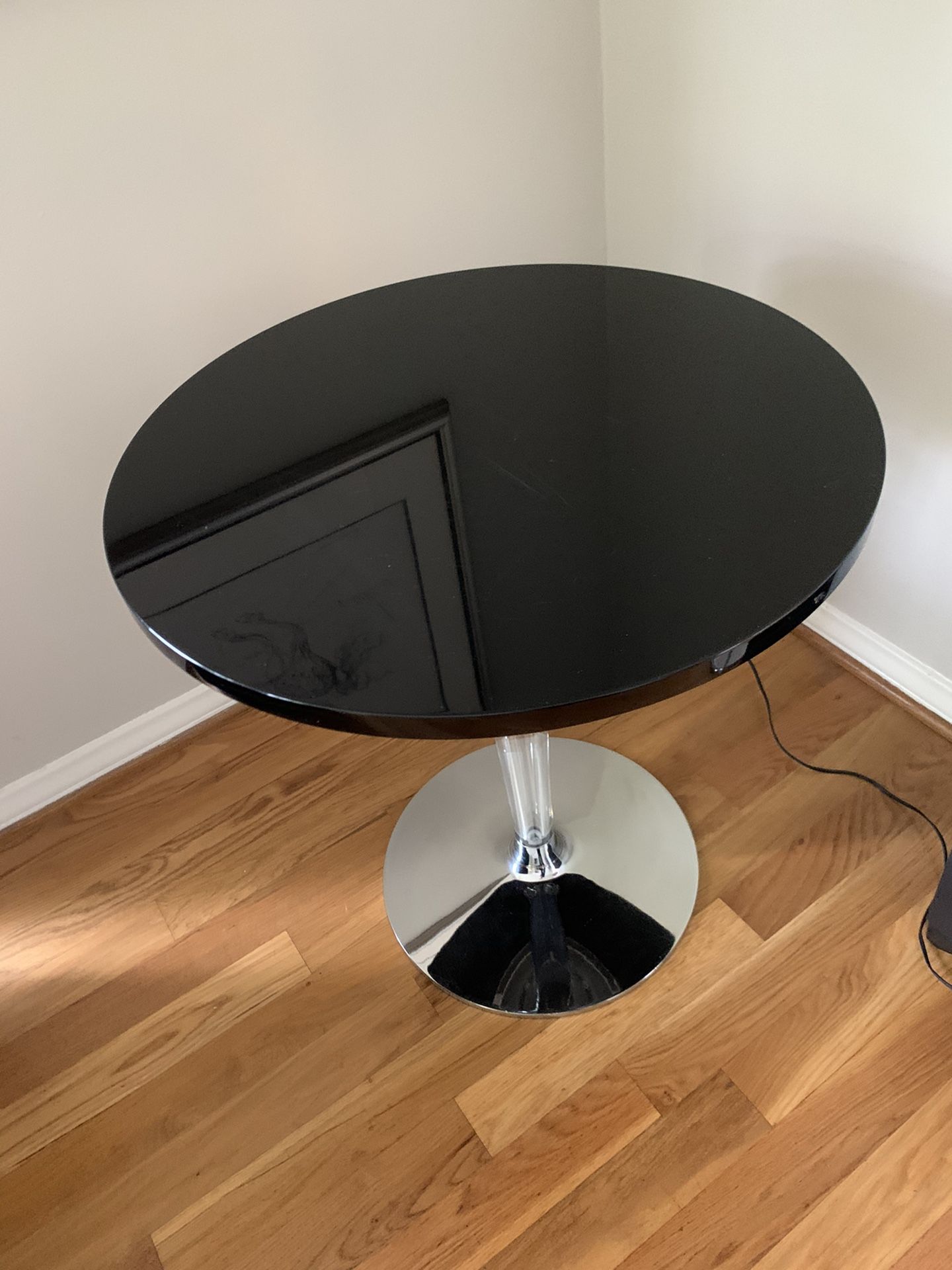 Kartell lucite and lacquer cafe table