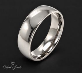 5mm Solid 925 Sterling Silver Men’s Wedding Band — $100