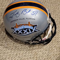 Tedy Bruschi Autograph Signed Full Size Helmet 