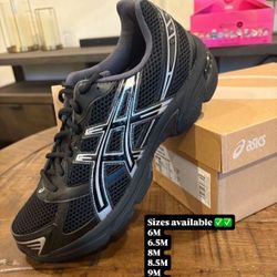Sizes 6M - 13M ASICS Gel 1130 Black Pure Silver 