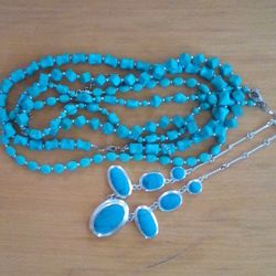 Turquoise Necklaces Five Different Pieces Each $15 