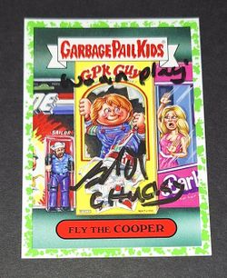 🔥 Brad Dourif Signed Autographed Card Garbage Pail Kids Chucky Mad Monster AZ COA 🔥