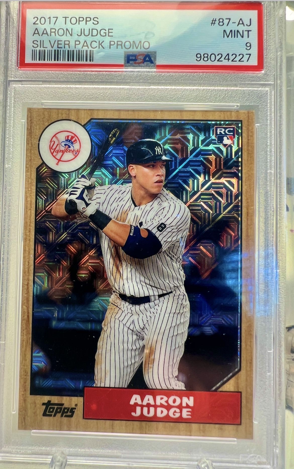 Aaron Judge 2017 Rookie Yankees Topps Silver Pack PSA 9 Mint