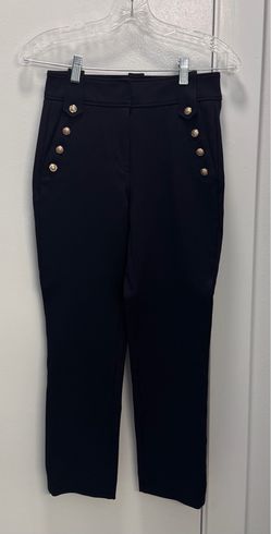 Quince Women Ultra-Stretch Ponte Straight Leg Mariner Pants Navy Blue