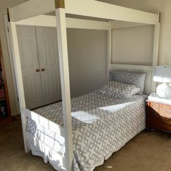 Twin Bed with Canopy Bed Frame