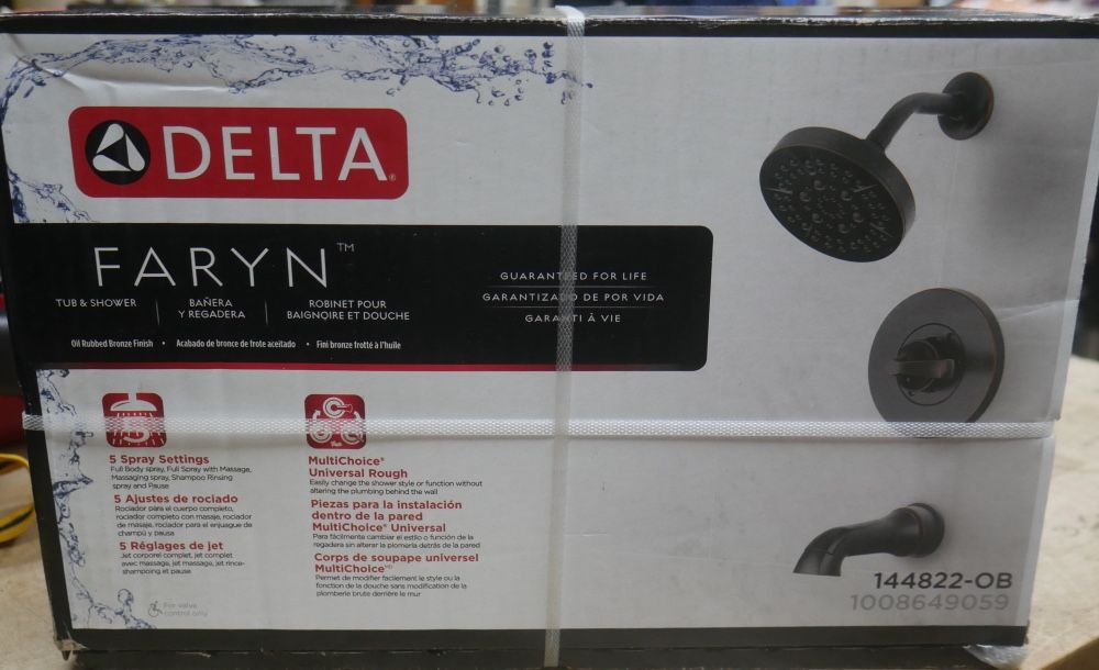 Delta Faryn Tub & Shower in Oil Rubbed Bronze Finish 144822-OB *New In Box*