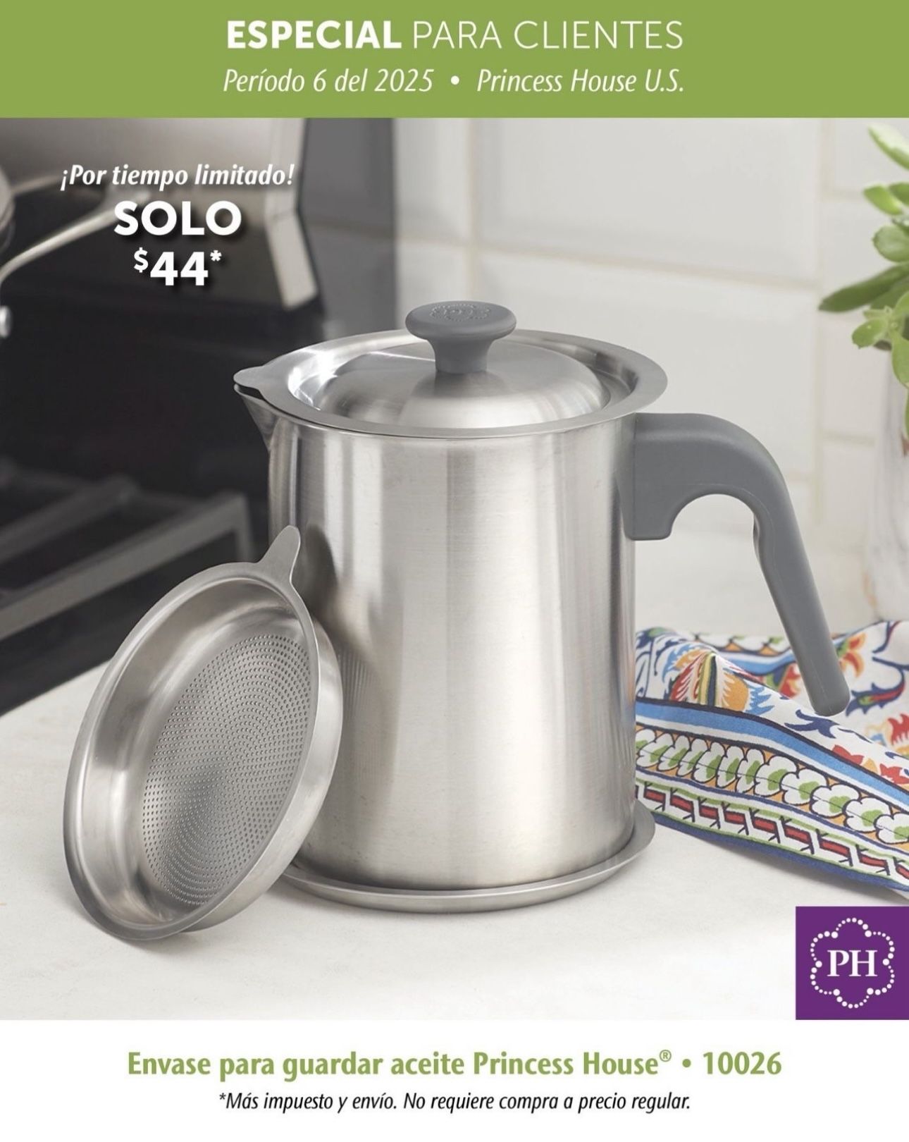 Envase De Princess House De 2-qt
