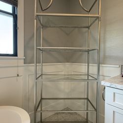 Uttermost Aurelie Etagere Iron and Glass 5 shelves unit/ bookcase