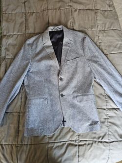 H&M Light Blue-Gray Suit Coat/Blazer, 42R