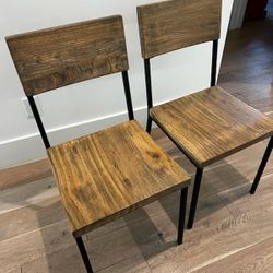 6 Wood Table Chairs - Dining Set