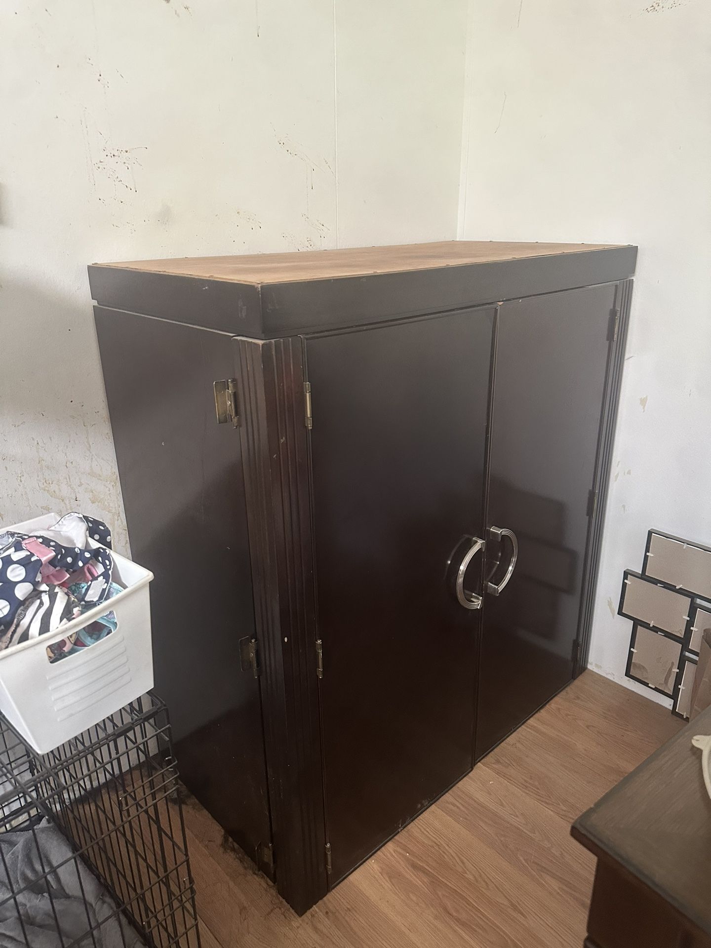 old cabinet/ wood hutch