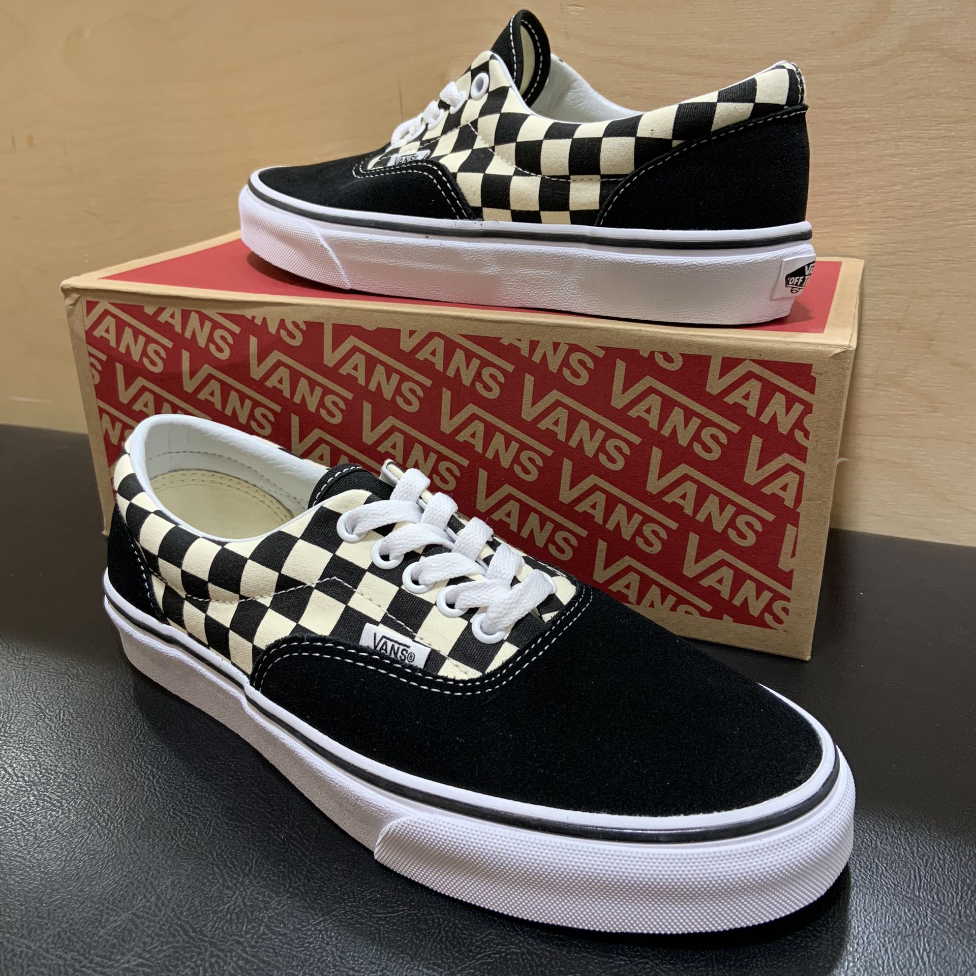 Vans Era Shoe Black/White Checkered Brand New Sizes 7, 8, 9, 9.5, 10.5, 11, 12, or 13 skate skateboarding