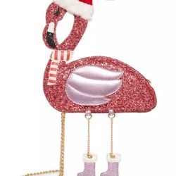 Christmas Santa Flamingo Betsey Johnson Crossbody Bag