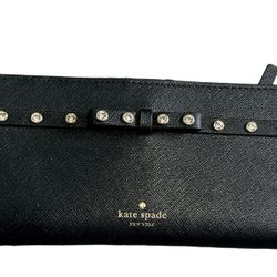 Kate Spade Black Wallet With Bow