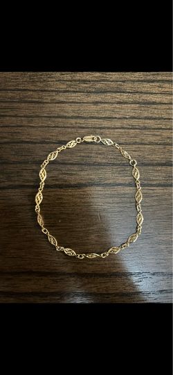 Gold bracelet anklet 14k