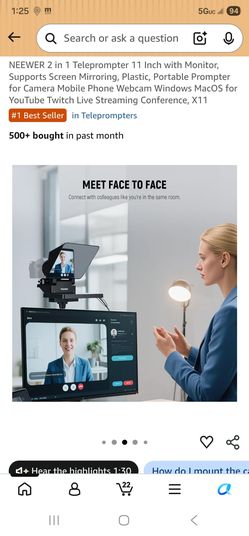 Newer Teleprompter built in monitor