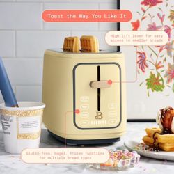 Beautiful by Drew 2-Slice Toaster with Touch-Activated Display - Buttercream