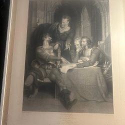 LARGE 1795 SHAKESPEARE SPEARE ENGRAVING BY SIMON