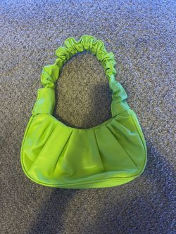 Lime Green Ruched Shoulder Bag – Used