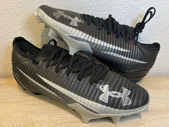 Under Armour UA Blur Pro Football Shoes Cleats Mens Sz 11.5/12 Black Silver Sparkle (contact info removed)-003