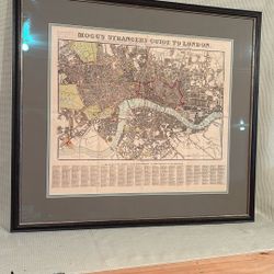 Framed ‘Mogg’s Strangers Guide To London’ map 