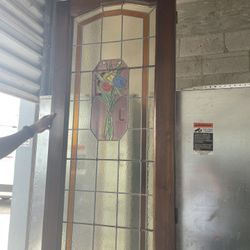 Unique Vintage Stained Glass Doors for sale